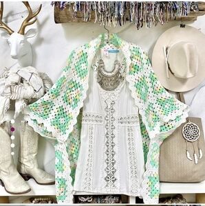 Granny Square Boho Shawl